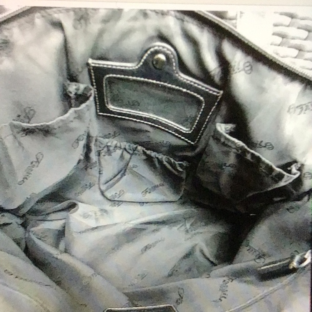 Fossil Black Lg Padded Leather Bag, Nice! - Picture 7 of 8